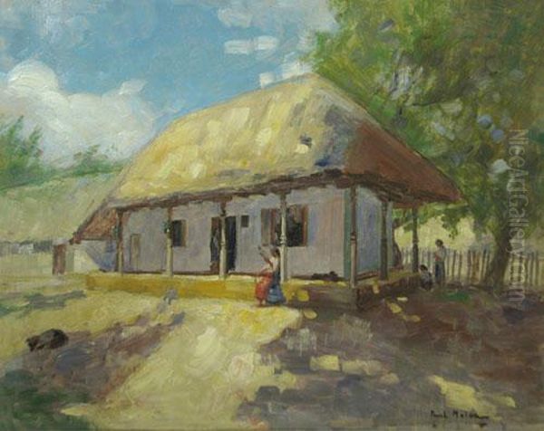 Pe Langa Casa Oil Painting by Paul Molda