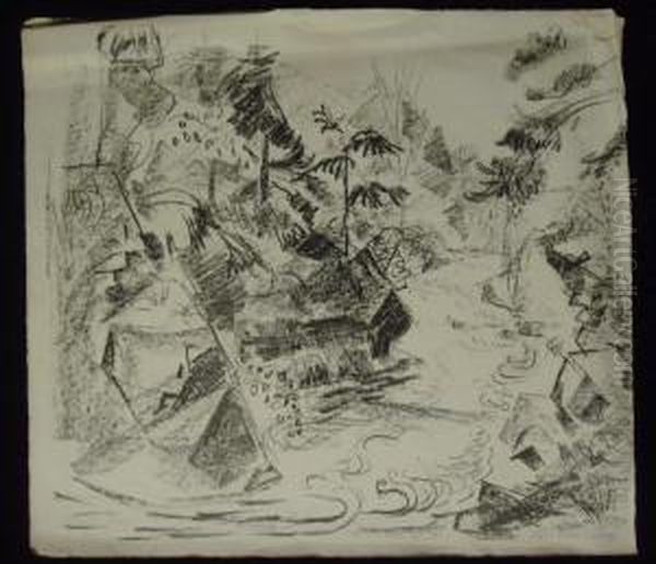 Lithographie Oil Painting by Oskar Moll