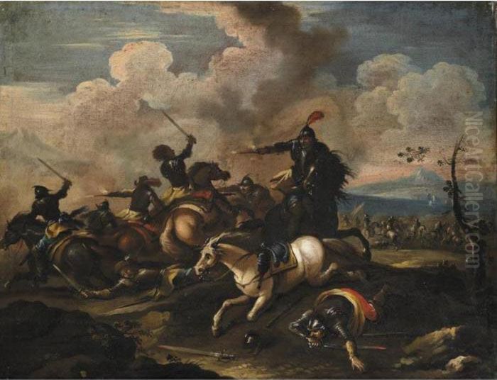 Battaglia Oil Painting by Francesco Monti