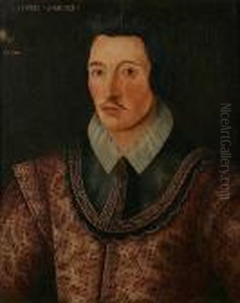 Portrait Of A Gentleman, Head 
And Shoulders, Believed To Be Sir Henry Lovett, Wearing Embroidered 
Costume With High Collar Oil Painting by Giacomo Antonio Moro
