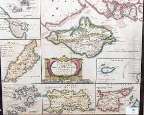 The Smaller Islands In The 
British Ocean (the Isle Of White, Alderney, Guernsey, Jersey, Scilly, 
Man, Holy Island And Farne Isles) Oil Painting by Robert Morden