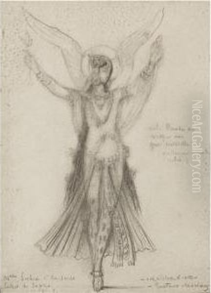 Premiere Danseuse. Mademoiselle Subra. Ballet De 'sapho' Oil Painting by Gustave Moreau