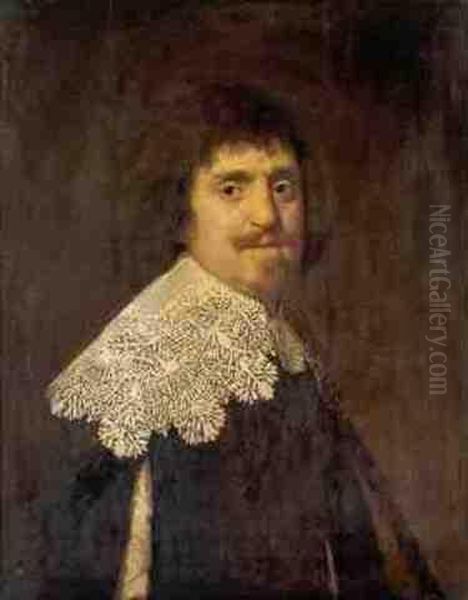 Portrait Of A Man, Said To Be Nicolas Duval Oil Painting by Paulus Moreelse