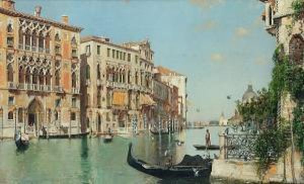 The Salute Seen From The Academia, Venice Oil Painting by Jose Moreno Carbonero