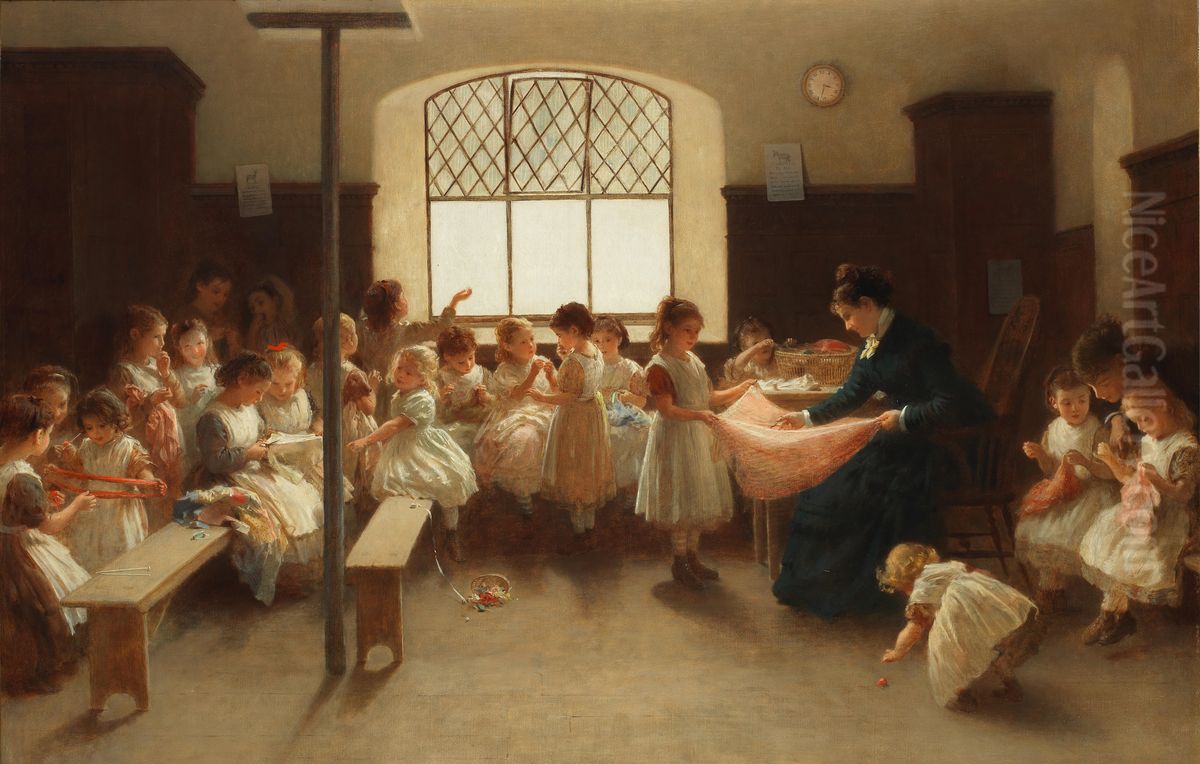 The Sewing Class Oil Painting by John Morgan