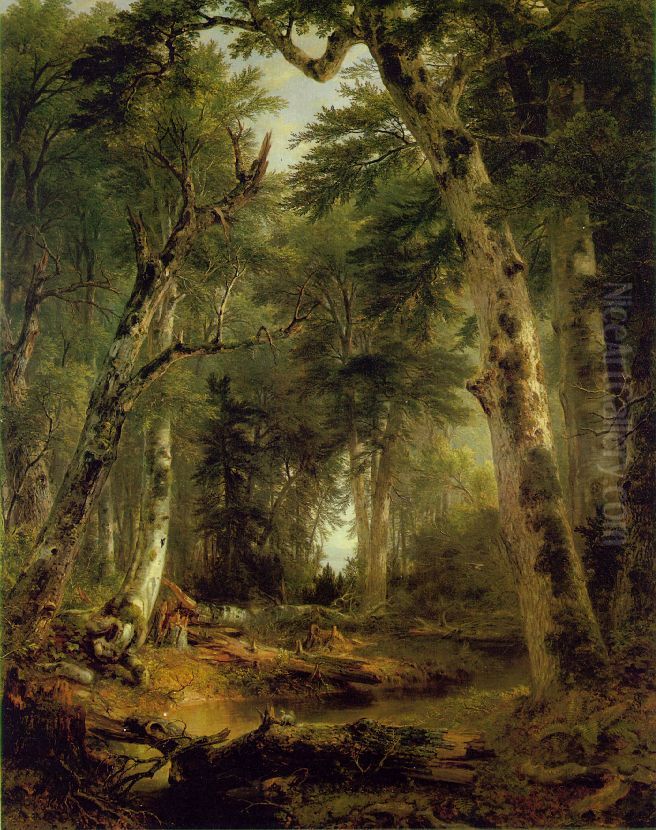 In the Woods Oil Painting by Asher Brown Durand