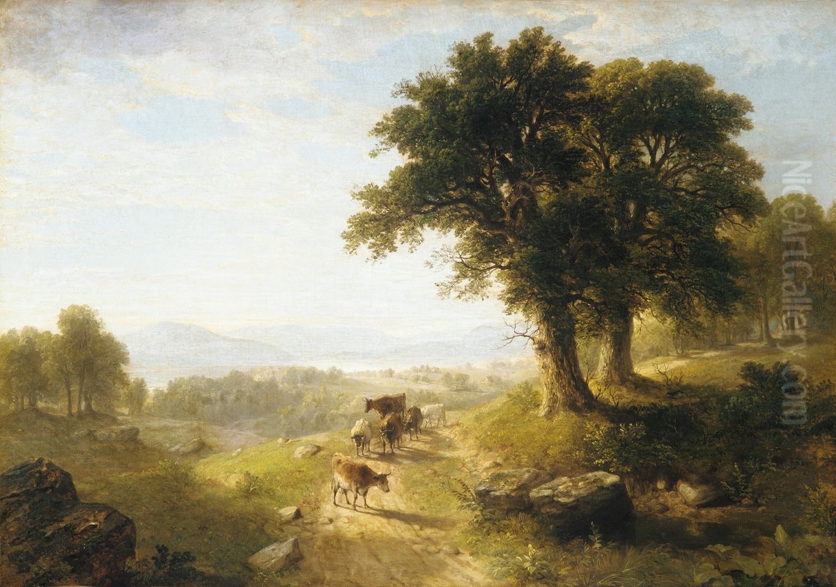 River Scene Oil Painting by Asher Brown Durand