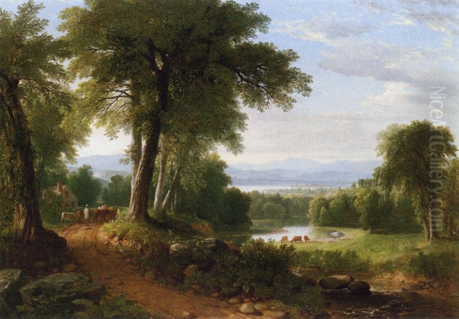 After a Summer Shower Oil Painting by Asher Brown Durand