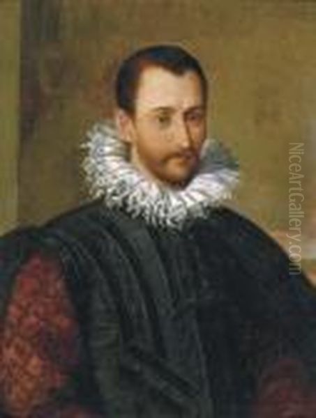 Portrait Of A Gentleman Oil Painting by Giovanni Battista Moroni