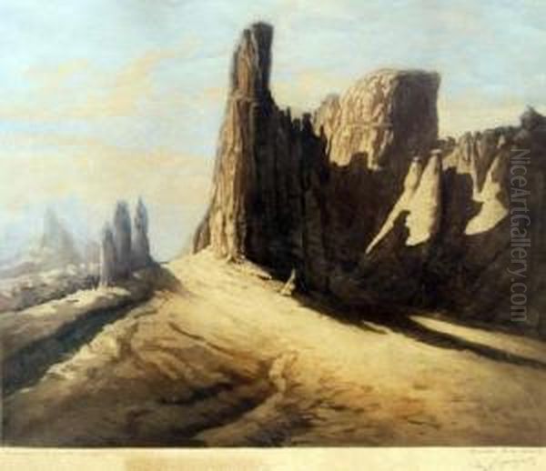 Belogradchik Rocks Oil Painting by Petar Morozov