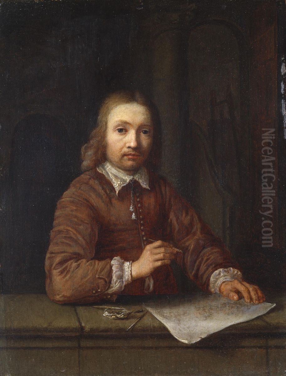 Self-Portrait Oil Painting by Gerrit Dou