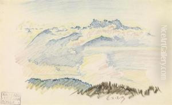 Mountains Oil Painting by Kolo Moser