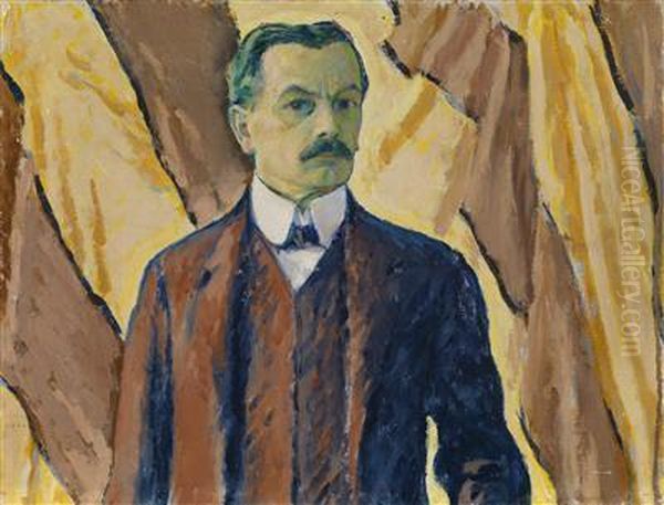 Selbstbildnis Oil Painting by Kolo Moser