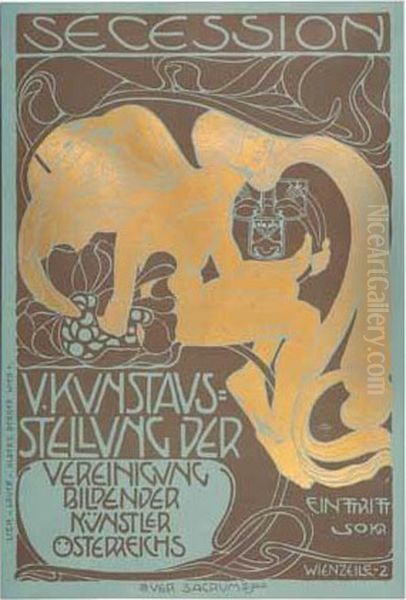 V. Kunstausstellung Der Vereinigung Bildender Kunstler Osterreichs. 1899. Oil Painting by Kolo Moser