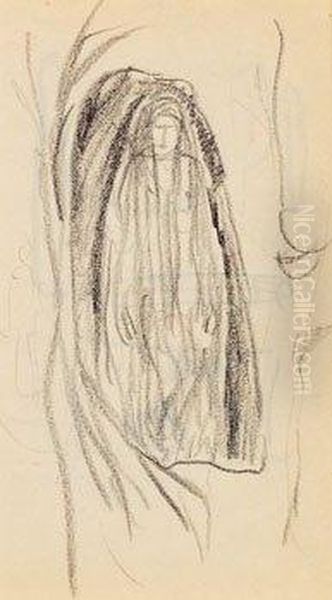 Studie Aus Skizzenbuch Oil Painting by Kolo Moser