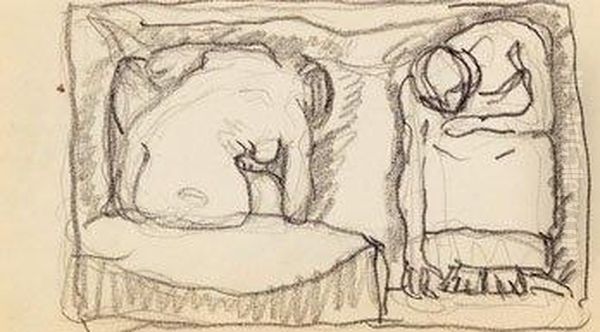 Studie Aus Skizzenbuch Oil Painting by Kolo Moser