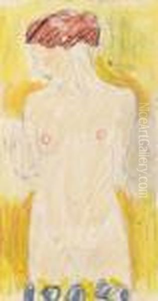 Frauenakt Oil Painting by Kolo Moser