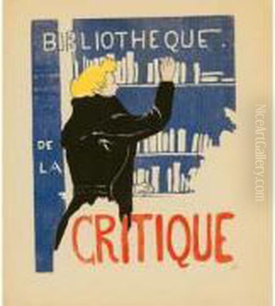 Bibliotheque De La Critique. 
Affiche D'interieur. Vers 1895. A. Bonafous-murat, Cat. 