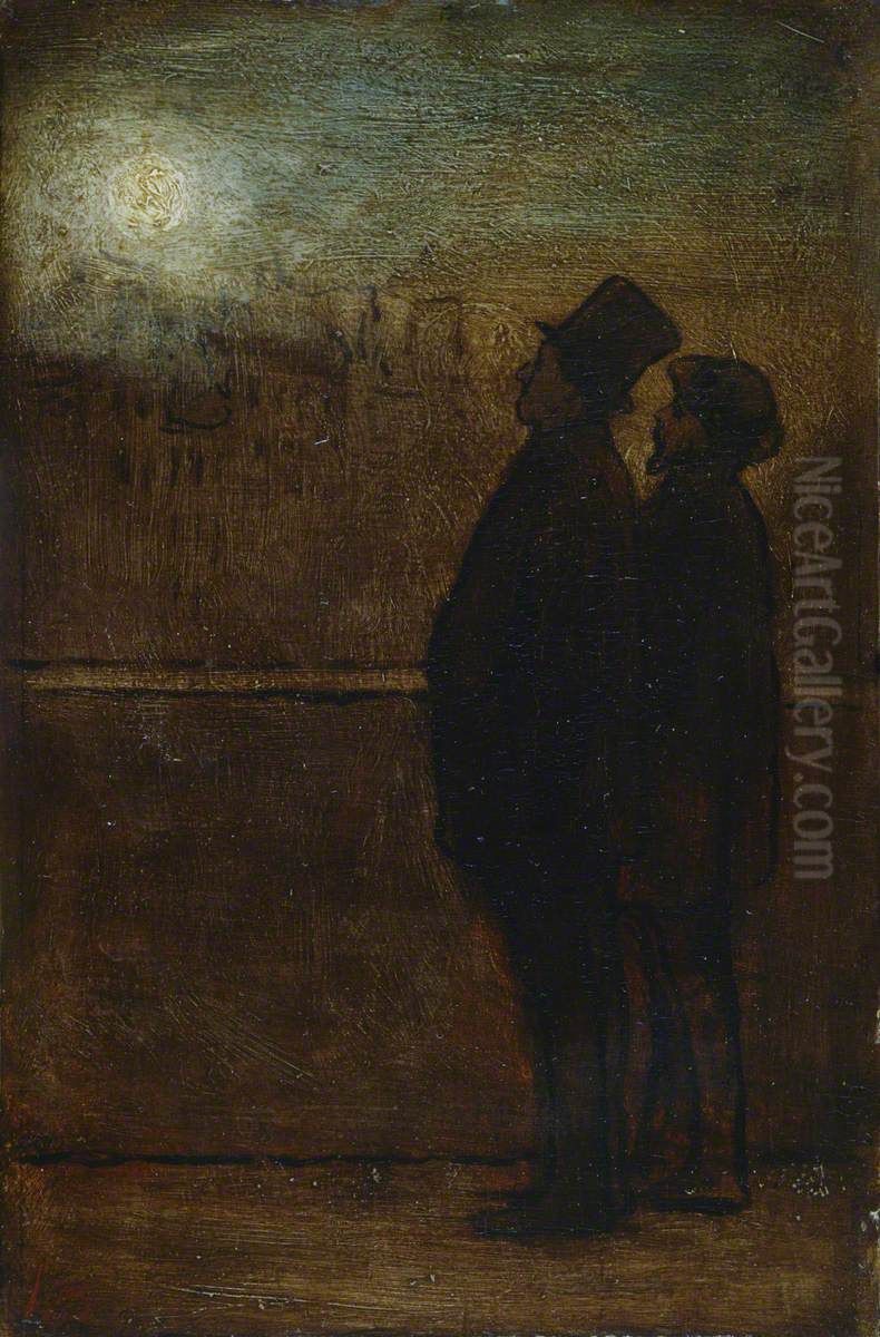 The Night Walkers Oil Painting by Honore Daumier