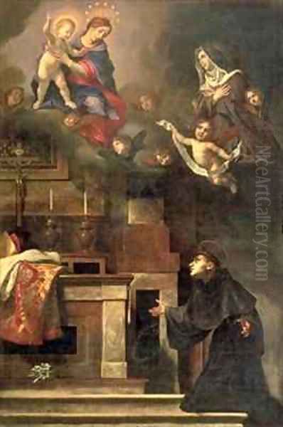 The Virgin appearing to St Louis of Toulouse Oil Painting by Carlo Dolci