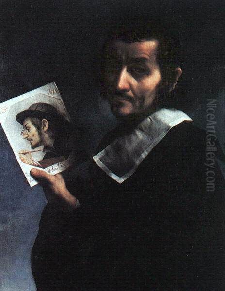 Self-Portrait Oil Painting by Carlo Dolci