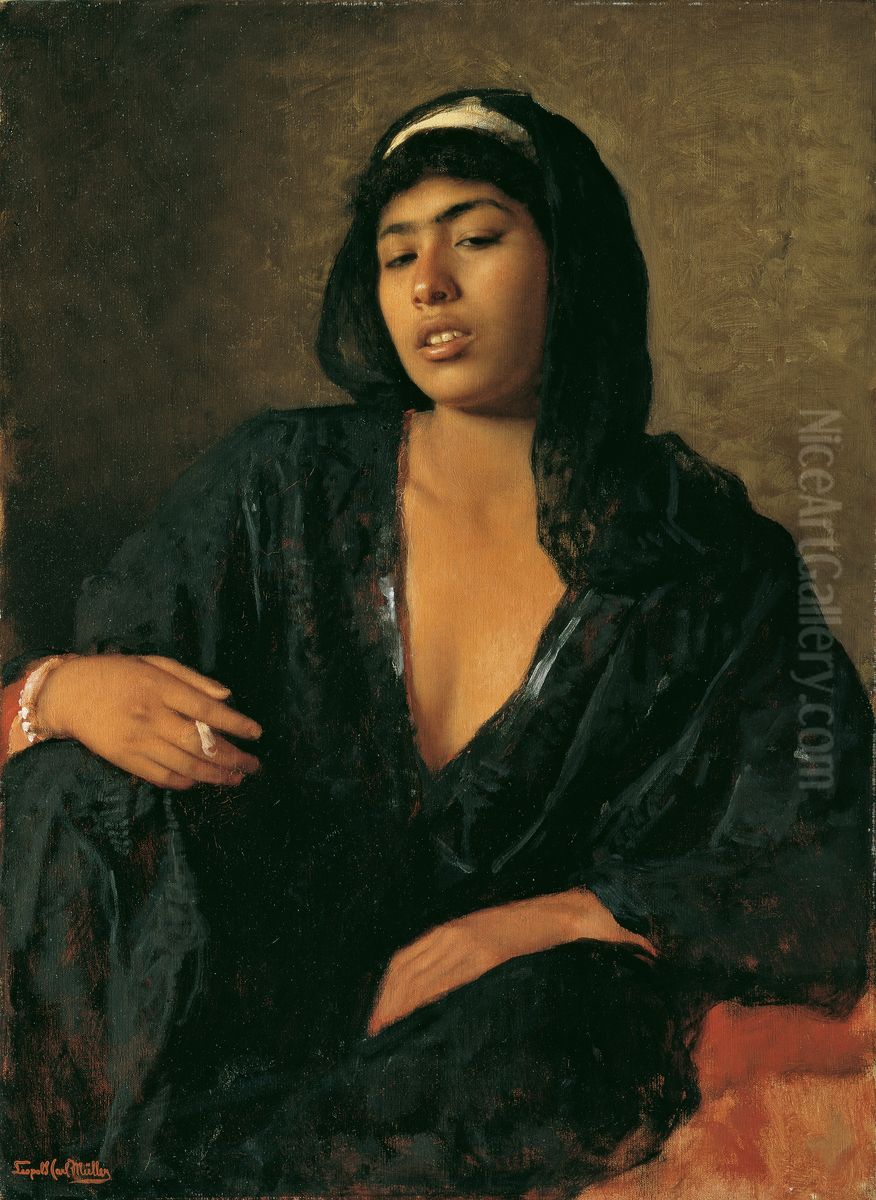 Nefusa Oil Painting by Leopold Carl Muller