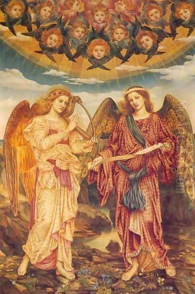 Gloria in Excelsis Oil Painting by Evelyn Pickering De Morgan