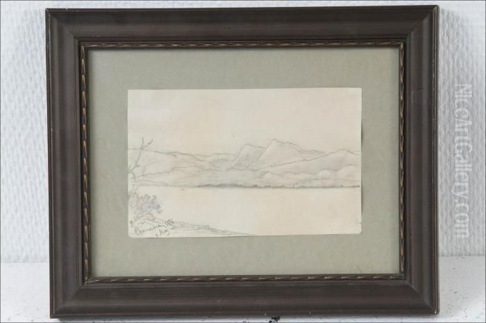 Vuoristoa - Bergslandskap Oil Painting by Hjalmar (Magnus) Munsterhjelm