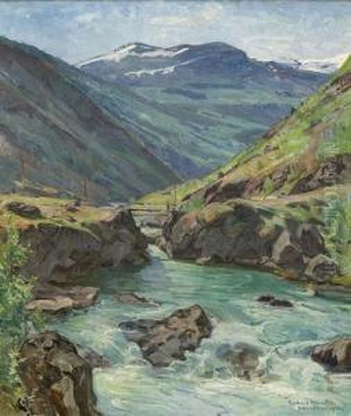 From Boverdalen1916 Oil Painting by Gerhard Munthe