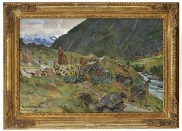 From Roysheim1908 Oil Painting by Gerhard Munthe
