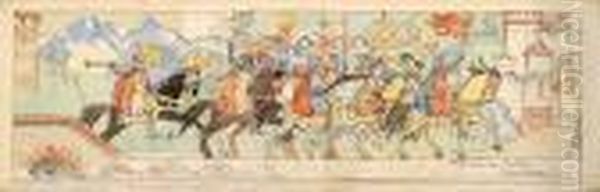 Allegro Oil Painting by Gerhard Munthe