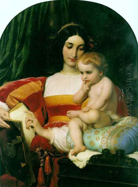 The Childhood Of Pico Della Mirandola 1842 Oil Painting by Paul Delaroche
