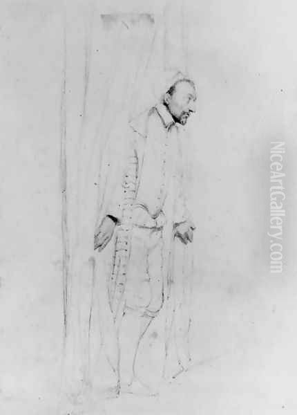 Pencil Study III Oil Painting by Paul Delaroche