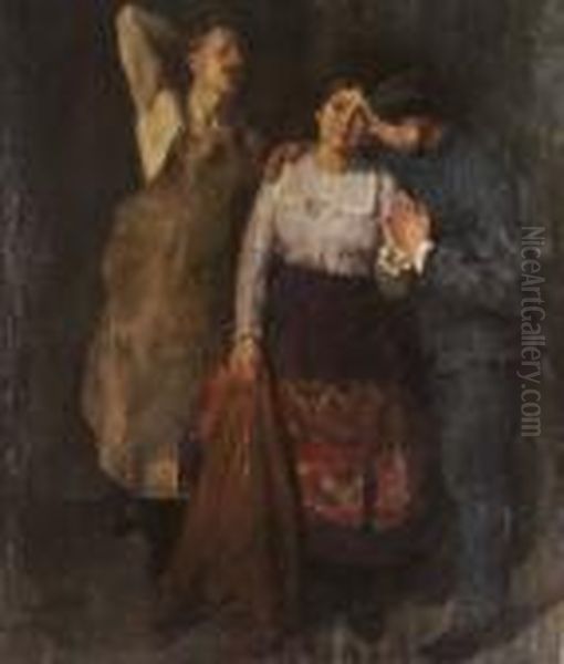 Ifjusag Oil Painting by Vilmos Nagy