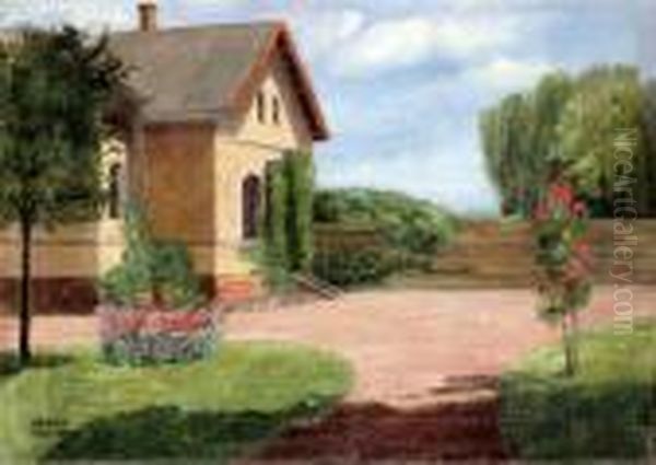 Videki Kuria Oil Painting by Vilmos Nagy