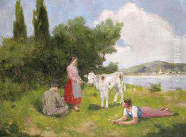 Reten Oil Painting by Vilmos Nagy