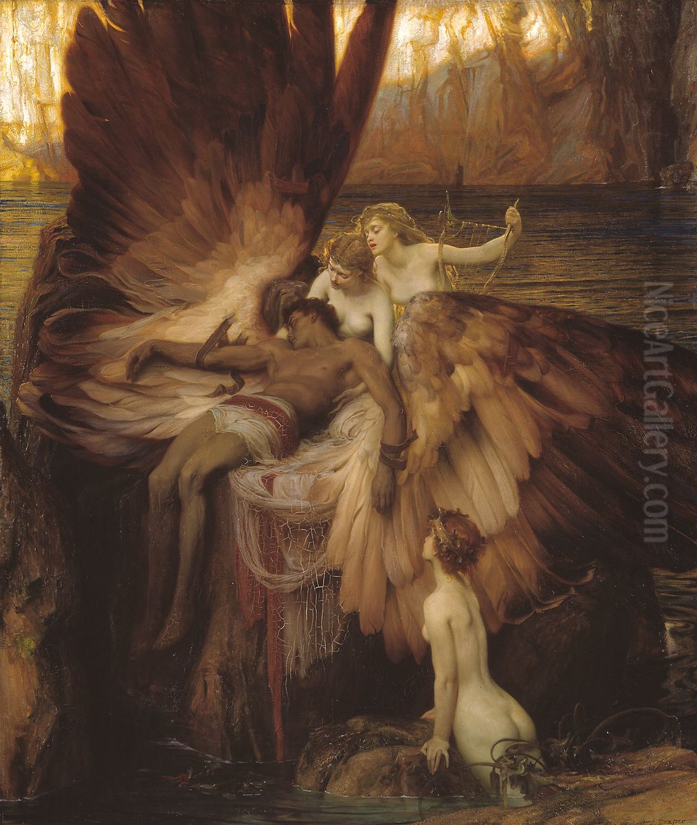 The Lament for Icarus Oil Painting by Herbert James Draper