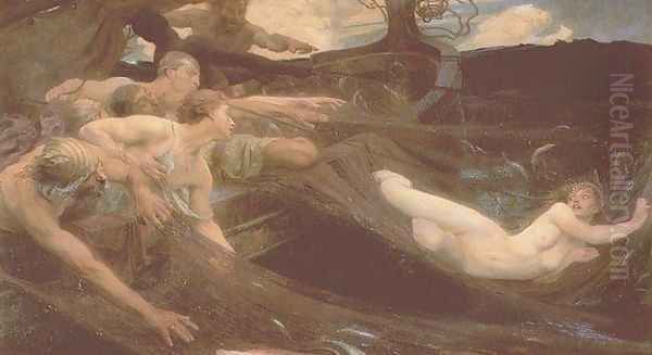The Sea Maiden Oil Painting by Herbert James Draper