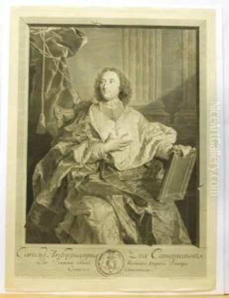 Bildnis Cardinal De Coislin Oil Painting by Robert Nanteuil