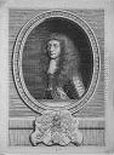 Messire Pierre Seguier Chevalier
 Marquis De S. Brisson Prevost De Paris (petitjean & Wickert 201) Oil Painting by Robert Nanteuil