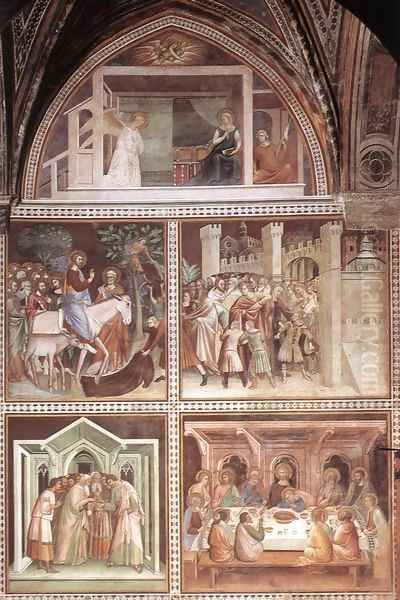 Scenes from the New Testament 2 Oil Painting by Barna Da Siena