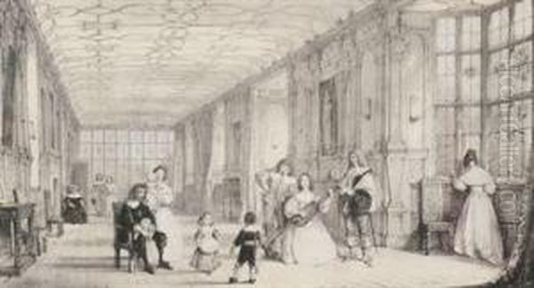 Mansions Of England In The Olden Time Oil Painting by Joseph Nash