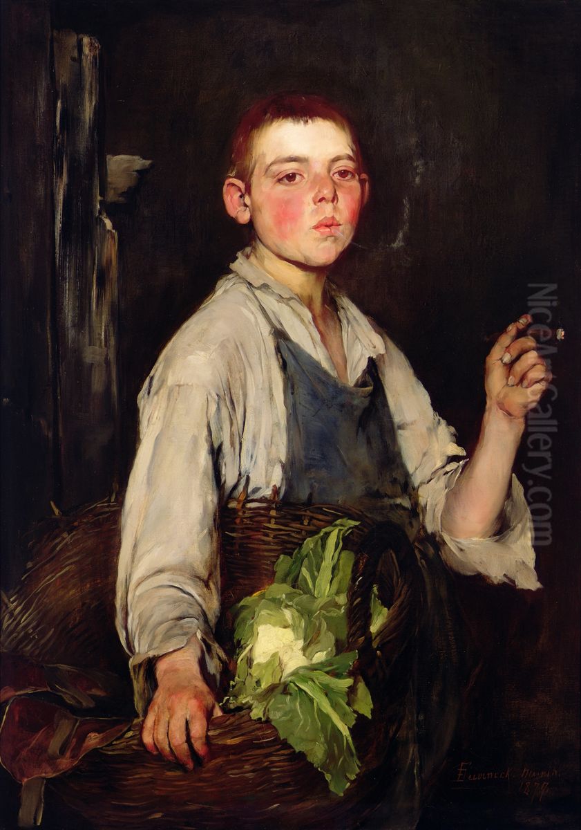 The Cobbler's Apprentice Oil Painting by Frank Duveneck