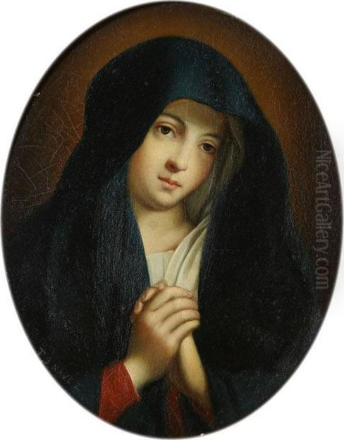 Young Women In Prayer Oil Painting by Francois-Joseph Navez
