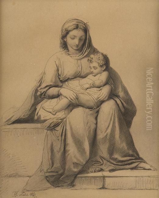 Maternite Oil Painting by Francois-Joseph Navez