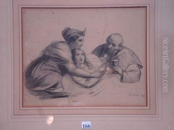 L'extreme Onction Oil Painting by Francois-Joseph Navez