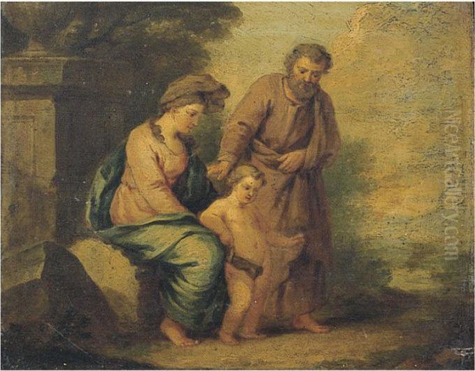 Riposo Dalla Fuga In Egitto Oil Painting by Francois-Joseph Navez