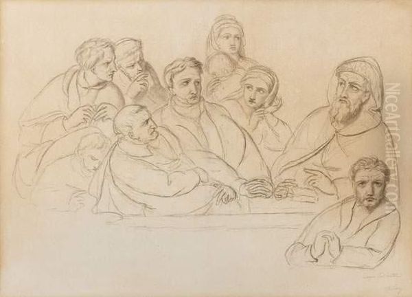 Assemblee De Personnages Oil Painting by Francois-Joseph Navez