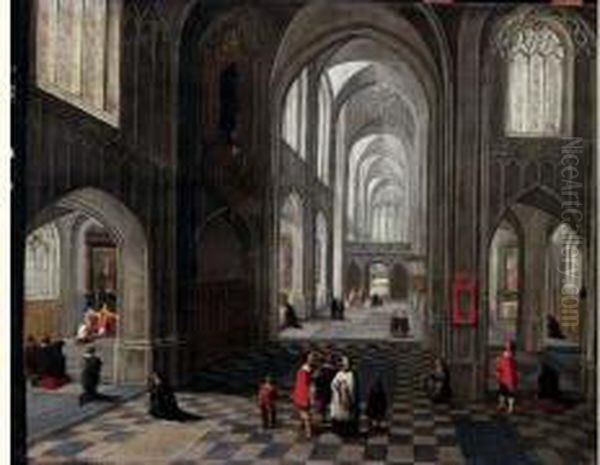 Interieur D'eglise Oil Painting by Pieter Ii Neefs