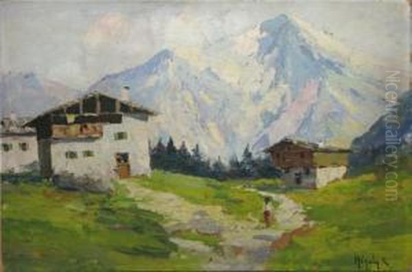 Peisaj Montan Oil Painting by Rudolf Negely